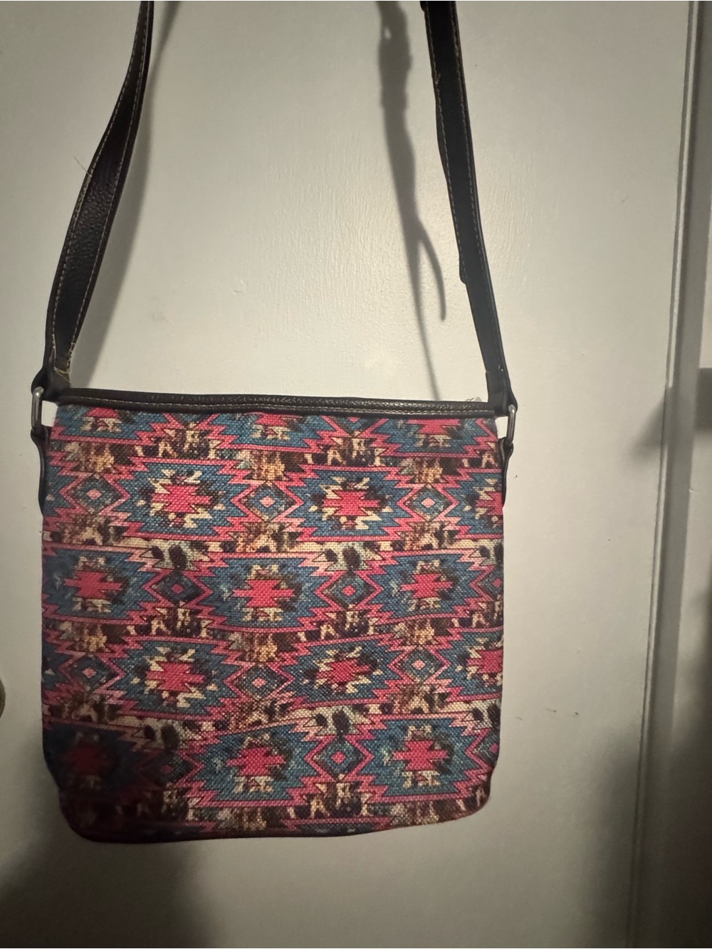 Montana West Aztec Pattern Crossbody in Pink, Blue and Brown